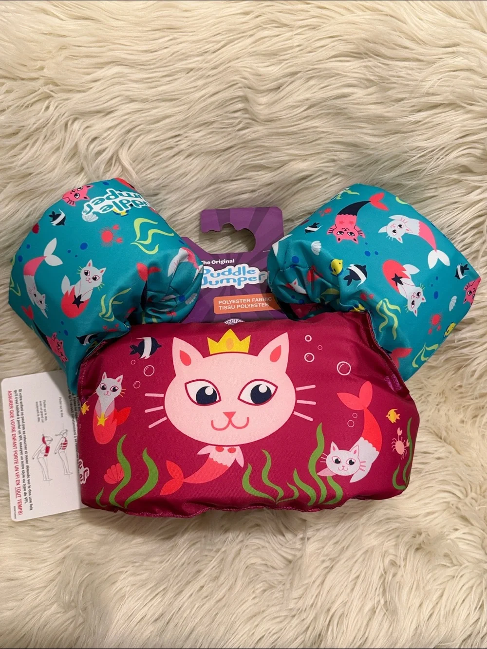 NEW Puddle Jumper Child Deluxe Life Vest Swim Floats Floaties Mermaid Cat KITTEN